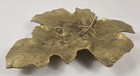 Vtg Large Brass Fig Leaf Decorative Tray Trinket Dish Virginia Metalcrafters Ash
