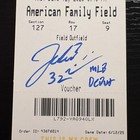 Jacob Misiorowski Signed Debut Ticket Stub Mlb Debut Inscription Jsa Coa Brewers