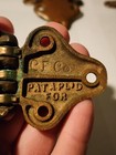 Vintage Antique Ice Box Hinges  4     3  1 2  X  2  7 8 