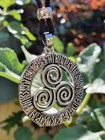 Triskelion Rune Necklace Norse Pagan Viking Celtic Corded Beaded Pendant   Bag