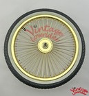 Vintage Lowrider 16  Double Square Twisted Gold Continental Kit W 16  Spare Tire