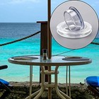 2 Sets 2 Inch Silicone Patio Table Umbrella Hole Ring And Cap For Patio Deck