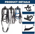 6pcs Rein Harness Rack wall Mounted Bridle Hooks For Hanging Bridles reins