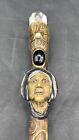 Vintage Handmade Wood Wand With Stones 16    Folk Art Wizard