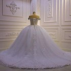 Princess Wedding Dresses Strapless Gillter Beaded Crystal Applique Bridal Gowns