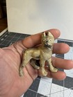 Vintage Cast Iron Or Metal Painted Bull Dog Boxer Figurine  Antique 3    Tall