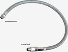 Airmaxxx 22  Air Compressor Leader Hose W check Valve   3 8 npt Male Ends