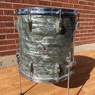 1960 Ludwig Super Classic 16x16 Trans Badge Floor Tom Sky Blue Pearl