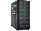 Rosewill Atx Mid Tower Gaming Pc Computer Case  Dual Ring Rgb Led Fans