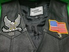 Genuine Leather Motorcycle Biker Vest Born To Ride Patch Mens Size L 50 Harley