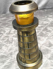 Vintage The Lighthouse 9  Aged Metal Tealight Candle Home Decor Man Cave