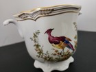 Vtg Spode 4 5 t Chelsea Bird Bone China Small Cachepot  Double Handles  Gilding