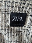 Zara Men Jacket White With Black Texture Size Small S