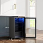 Yeego Small Beverage Fridge 130 Cans Cooler W  Glass Door Soda Beer For Home bar