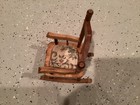 Vintage Rocking Chair Tapestry Pin Cushion 8 25 tall