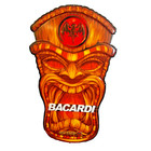 Bacardi Tiki God Embossed Metal Tin Tacker 26 x15  Bar Sign - New - Rare