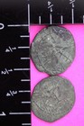 2 Nice Widows Mite Coins Holy Land Artifact Display Card Export Permit Coa  o930