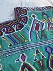 Vintage Huipil Handwoven Embroidered Animal Figures Poncho Blouse Guatemala