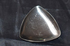 Vintage Mcm Stainless Steel Denmark Triangle Footed Candle Holders Sauce Dishes
