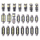 23pcs Car Interior White Led Light Bulb Dome Trunk Door Replacement Lamp Kit