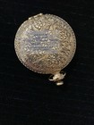 Vintage Max Factor Gold Tone    lion   Lamb    Powder Compact W  Mirror   Puff