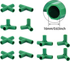 12pcs Heavy-duty 16mm Greenhouse Frame Connectors For Grape Trellis Gardening