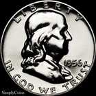 1956 Ddr Franklin Half Dollar Gem Proof Uncirculated Doubled Die Reverse  5