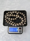 Original Antique Native American Navajo Bead Solid Sterling Silver Necklace 18   