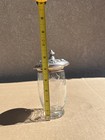 Antique Glass crystal Jar With Gorham Sterling Silver Lid 278 Grams Total