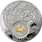 2013 Belarus Large Goldplated Silver W inside Capsule 20 R  Cancer sun moon
