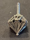 Sterling Silver Dreidel Filigree Hanukkah Jewish Top Judaica Made In Israel 1 5 