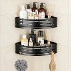 Adhesive Corner Shower Caddy 2 Pack  No Drilling Corner Shelf Bathroom Shower   
