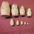 Signed Russian Hand-painted Handmade Wooden Matryoshka Nesting Dolls Set Of 10