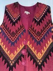 Vintage Vest Women   s Boho Folk Embroidered Open Festival Hippie Sz Xl