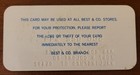 Vintage Best Department Store Credit Charge Card