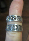 Vtg 1970s Sterling Cuff Rings For Ear Or Toe Size 3
