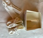 Baby Shoes Lullaby Vintage White Satin With Socks Size 0 Doll Infant Newborn Nib