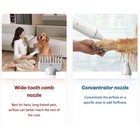 Uah Pet Fluffy Pro Dog Hair Dryer Low Noise Fast Drying Grooming Blower Nozzles