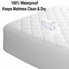 Quilted Waterproof Camp Cot Mattress Pad Cover Cotton Top  Size 30  X 75  X 10 