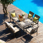8504 Patio Dining 7 Piece  Outdoor Wicker Furniture Set For Backyard Garden Deck