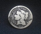 1865 United States  Three-cent Nickel Piece 