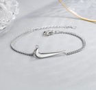 Punk Unisex Nike Hook Right Marked Silver Ankle Bracelet Foot Anklet 8  2 