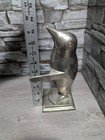 Read Vintage 9 5  Silver Plated Penguin Figurine Holder Barware Statue Decor