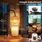 Candle Warmer Lamp With Timer  Modern  Adjustable Height  Flame-free  Amber