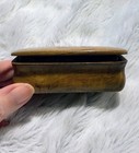 Antique Olive Wood Stamp Box              Jerusalem Judaica Pre Israel A10