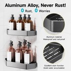 Aluminum Corner Shower Caddy 4-pack Never Rust No Drilling Adhesive Shelves