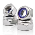M6 X 1mm Nylon Insert Lock Nuts 30pcs Stainless Steel Hex Nylock Reusable