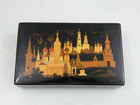 Very Fine Vintage Russian Hand Painted Lacquer Box Moscow Kremlin