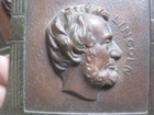 Antique Abraham Lincoln Bronze Bookends 9747  Judd