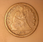 1876 Liberty Seated Silver Quarter Dollar   Raw   Ungraded   Buy-it-now